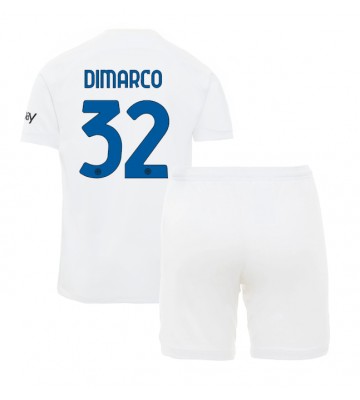 Inter Milan Federico Dimarco #32 Segunda Equipación Niños 2023-24 Manga Corta (+ Pantalones cortos)